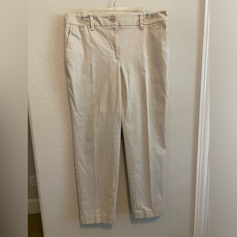 Talbot’s The Perfect Chino Tan Beige Khaki Pants- size 12p